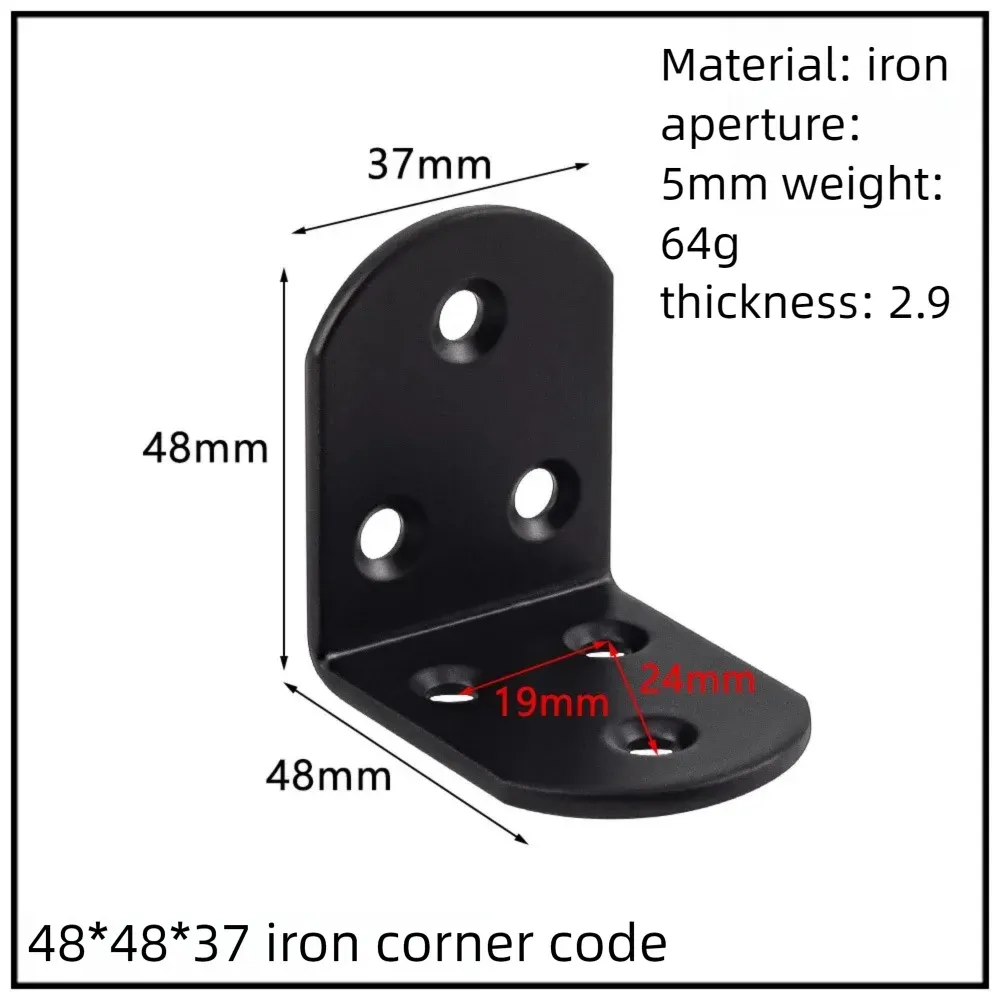 Stainless Steel Corner Bracket, 90-Degree Right Angle Connector, Reinforced L-Shaped Metal Corner Fixing Brace
