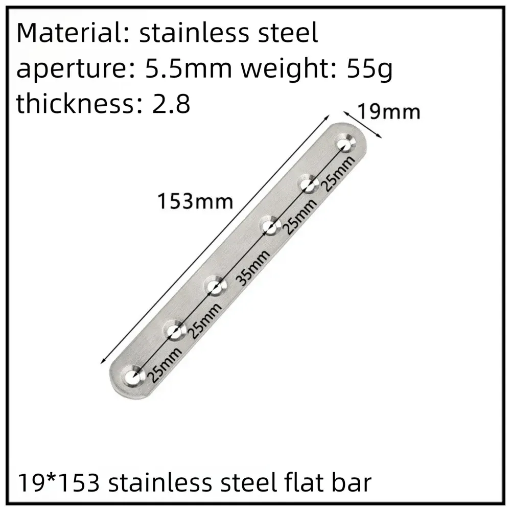 Stainless Steel Corner Bracket, 90-Degree Right Angle Connector, Reinforced L-Shaped Metal Corner Fixing Brace