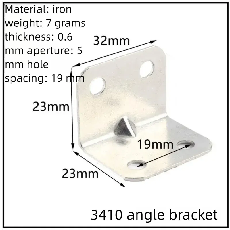 Stainless Steel Corner Bracket, 90-Degree Right Angle Connector, Reinforced L-Shaped Metal Corner Fixing Brace
