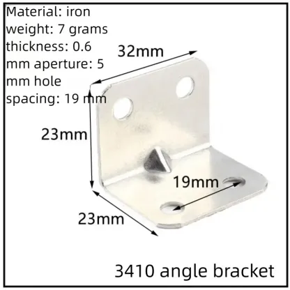 Stainless Steel Corner Bracket, 90-Degree Right Angle Connector, Reinforced L-Shaped Metal Corner Fixing Brace