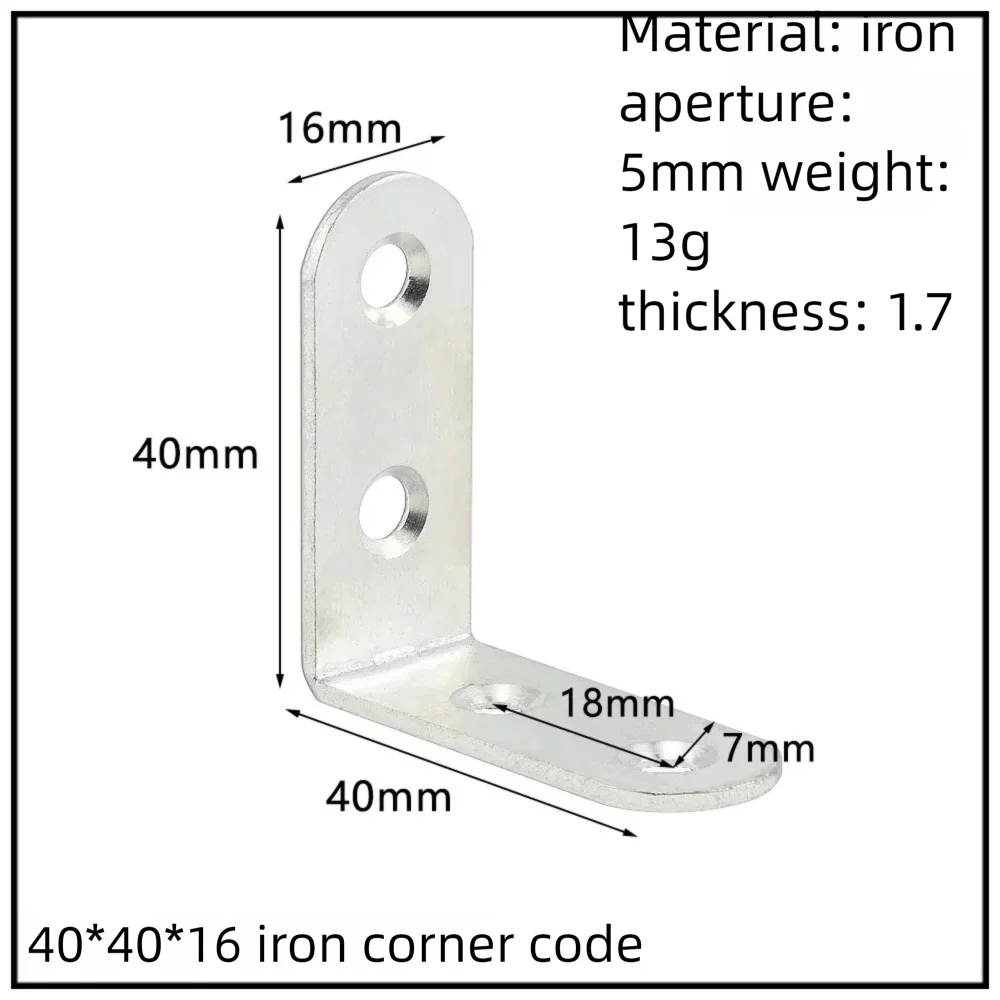 Stainless Steel Corner Bracket, 90-Degree Right Angle Connector, Reinforced L-Shaped Metal Corner Fixing Brace