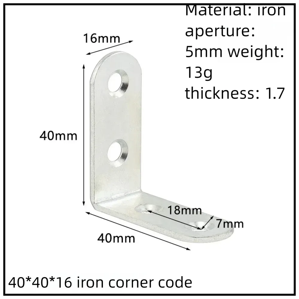 Stainless Steel Corner Bracket, 90-Degree Right Angle Connector, Reinforced L-Shaped Metal Corner Fixing Brace