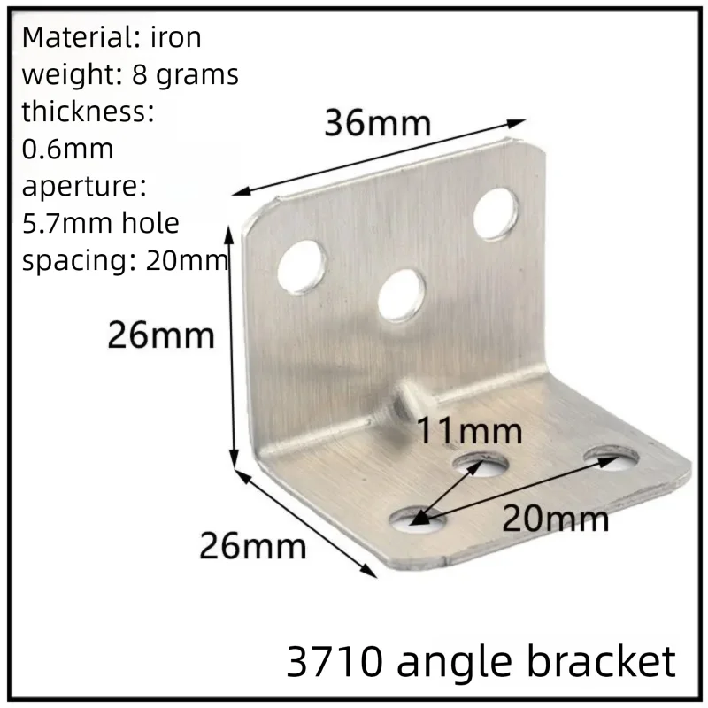 Stainless Steel Corner Bracket, 90-Degree Right Angle Connector, Reinforced L-Shaped Metal Corner Fixing Brace