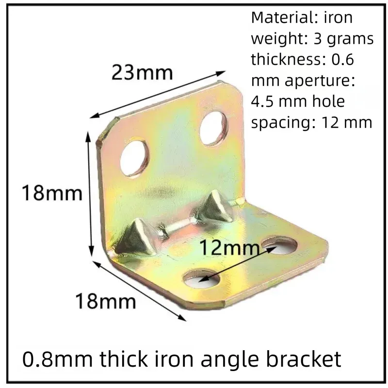Stainless Steel Corner Bracket, 90-Degree Right Angle Connector, Reinforced L-Shaped Metal Corner Fixing Brace