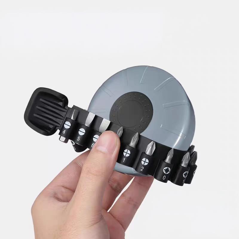 The Bit Roll: 20-Piece Magnetic Screwdriver Bit Set with Tape-Measure Style Case