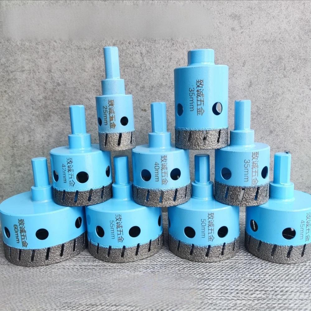 Angle Grinder Dry Drill Hole Cutter - Diamond Grit, No Water Needed, for Tile, Porcelain, Marble, Granite & Glass