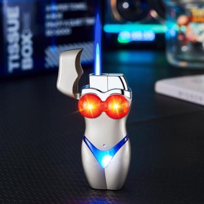 Glowing 3D Figure Lighter - Features a cool feminine silhouette design that lights up.