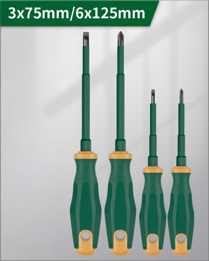 Professional Electrician Insulated Screwdriver Set - Cross & Slotted High Voltage Resistant Strong Magnetic CR-V Chrome Vanadium Steel Screwdrivers for Home & DIY Repair Tools