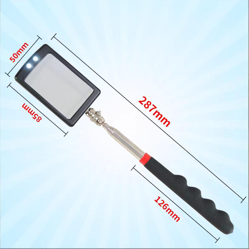 360° Adjustable Extendable Car Inspection Mirror with LED Light – Portable Engine & Undercarriage Inspection Tool for Vehicle & Mechanical Maintenance