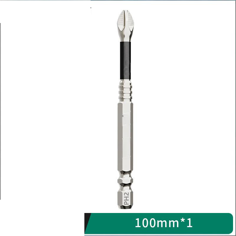 Anti-Slip & Shock-Resistant Phillips Screwdriver Bit - S2 Alloy Steel, Strong Magnetic, High Hardness, Dual Groove Design - Compatible with Impact Drivers/Drills/Electric Screwdrivers (PH2, 25-150mm Options)