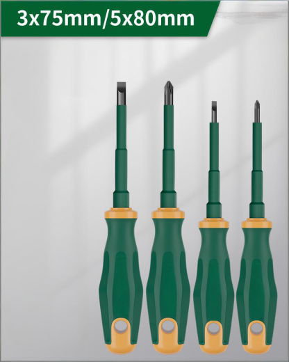 Professional Electrician Insulated Screwdriver Set - Cross & Slotted High Voltage Resistant Strong Magnetic CR-V Chrome Vanadium Steel Screwdrivers for Home & DIY Repair Tools