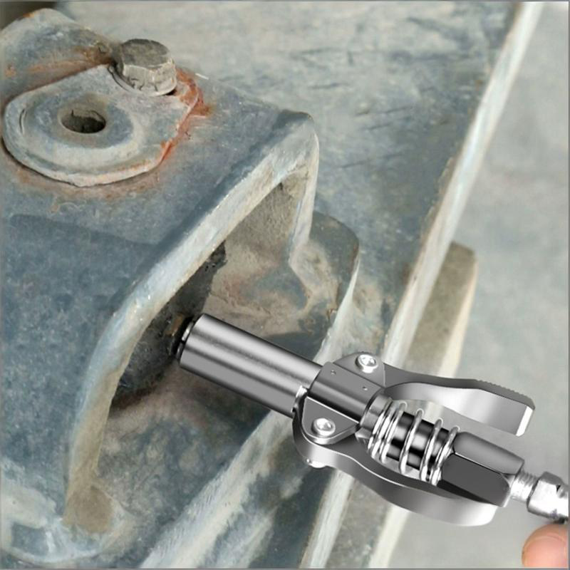 Heavy Duty Grease Coupler, High Pressure Dual Handle Self-Sealing Adapter for M6-M14 Nipples, Universal for Manual/Pneumatic/Electric Grease Guns