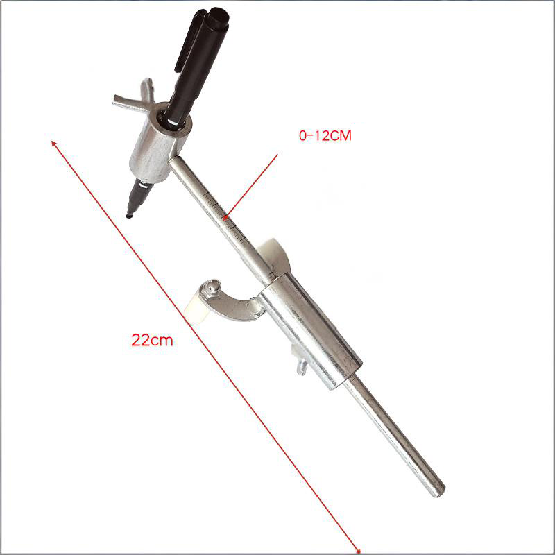 Industrial-Grade Adjustable Fender Line Marker with Scale Vernier - Heavy-Duty Auto Body Repair Tool for Wheel Arch & Panel Crease, Includes Paint Marker