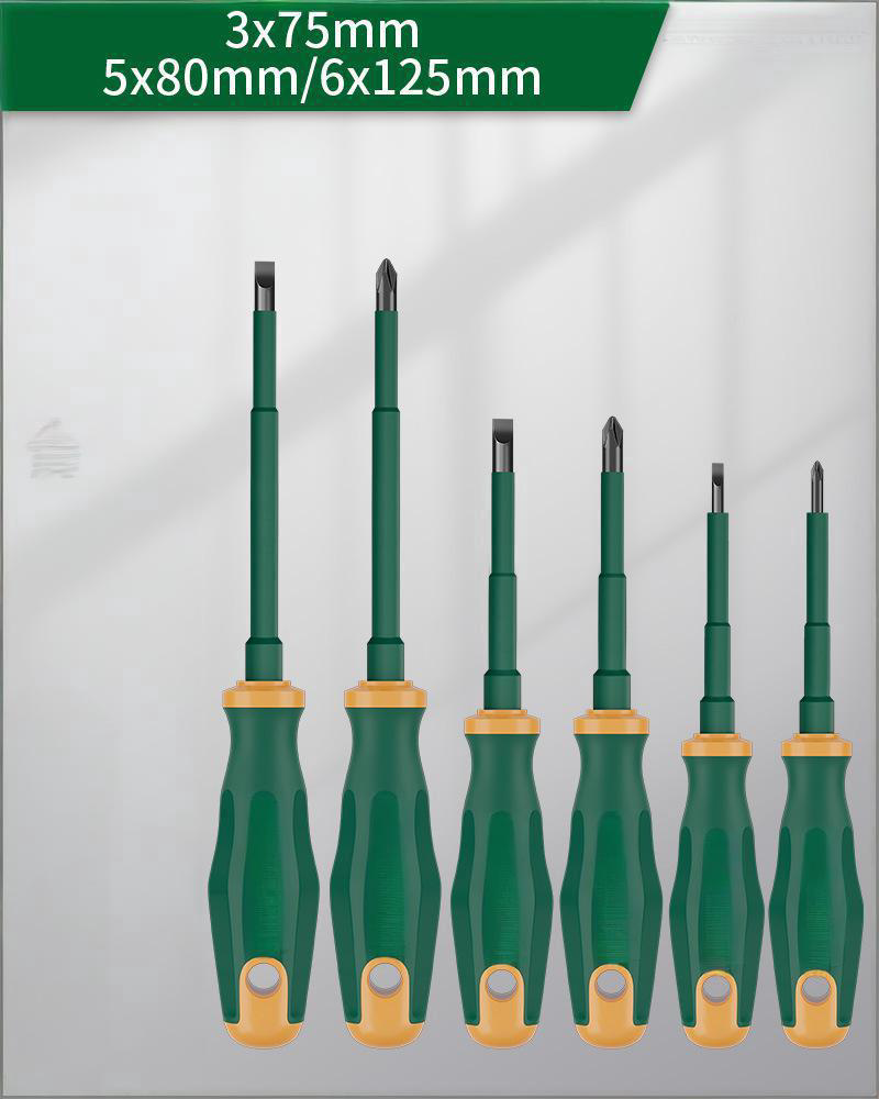 Professional Electrician Insulated Screwdriver Set - Cross & Slotted High Voltage Resistant Strong Magnetic CR-V Chrome Vanadium Steel Screwdrivers for Home & DIY Repair Tools