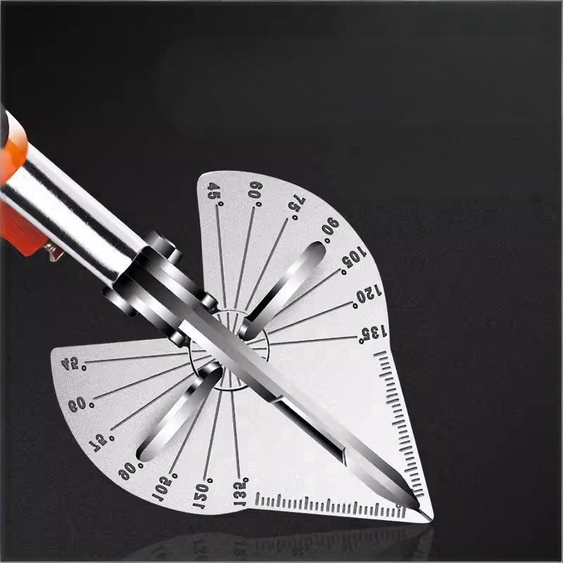 Industrial Multi-Angle Cutter - 45° to 135° Adjustable | SK-5 Alloy Steel Blades | for Cable Trunking, Plastic & Thin Wood Cutting | Non-Slip Rubberized Handle