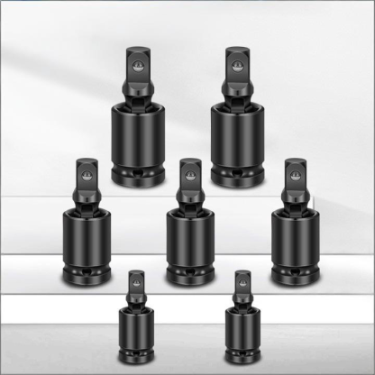 Industrial-Grade Universal Joint (Wobble Extension/Adapter) - 1/4" to 1" - for Impact Wrench, Socket, Drill, and Power Tools - High Torque, 360° Rotation, Anti-Fall Design