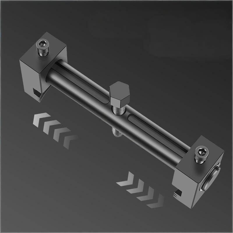 Heavy-Duty Crankshaft Pulley Puller Kit - 2 Jaw Adjustable Harmonic Balancer Puller, Non-Destructive Removal, Hardened Steel - Includes 17mm Wrench/Breaker Bar/Socket for 40-165mm Threaded Pulleys