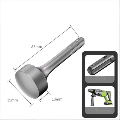 Demolition Hammer Chisel Points & Accessories - Square/Hex/Round Shank, Flat/Concave/Arc Head - for Duct Seaming, Pipe Crimping, Orchard Fencing, Flood Control Piling