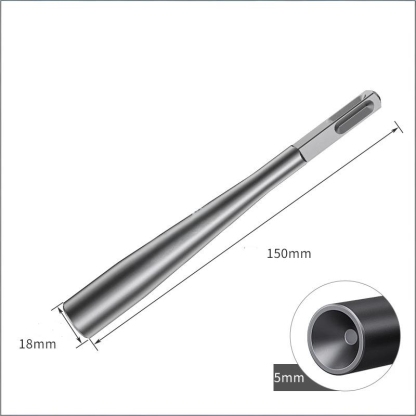 Electric Hammer Chisel Head for Expansion Bolts - 40CR Alloy Steel High Hardness, Universal Square/Hex Shank, Non-Slip Concave Design Protects Threads