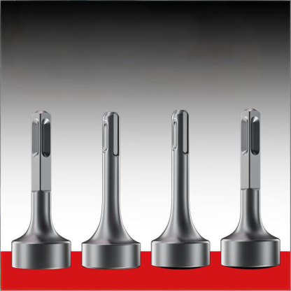 Demolition Hammer Chisel Points & Accessories - Square/Hex/Round Shank, Flat/Concave/Arc Head - for Duct Seaming, Pipe Crimping, Orchard Fencing, Flood Control Piling
