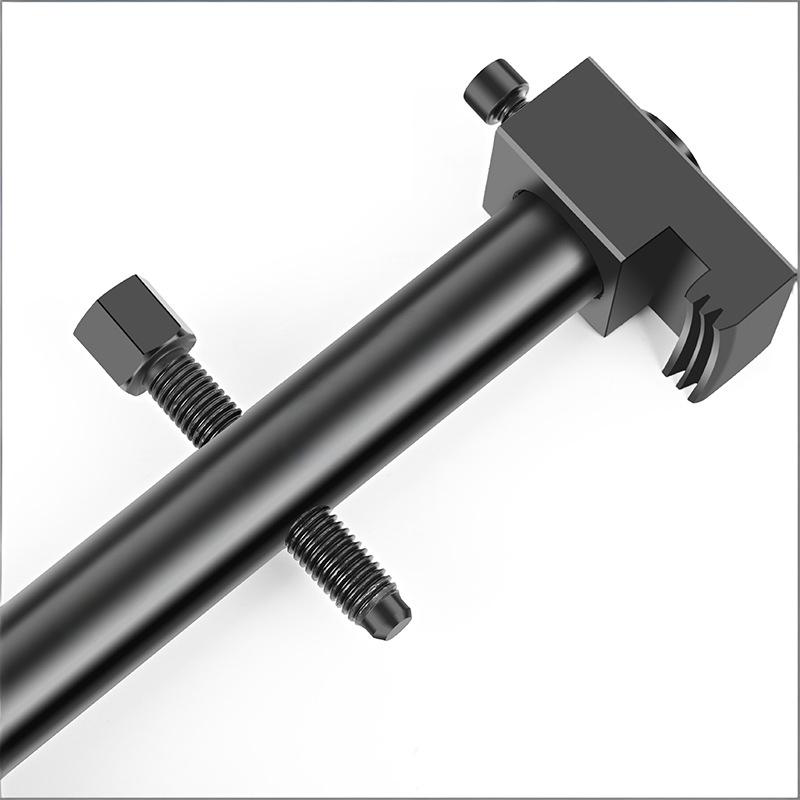 Heavy-Duty Crankshaft Pulley Puller Kit - 2 Jaw Adjustable Harmonic Balancer Puller, Non-Destructive Removal, Hardened Steel - Includes 17mm Wrench/Breaker Bar/Socket for 40-165mm Threaded Pulleys