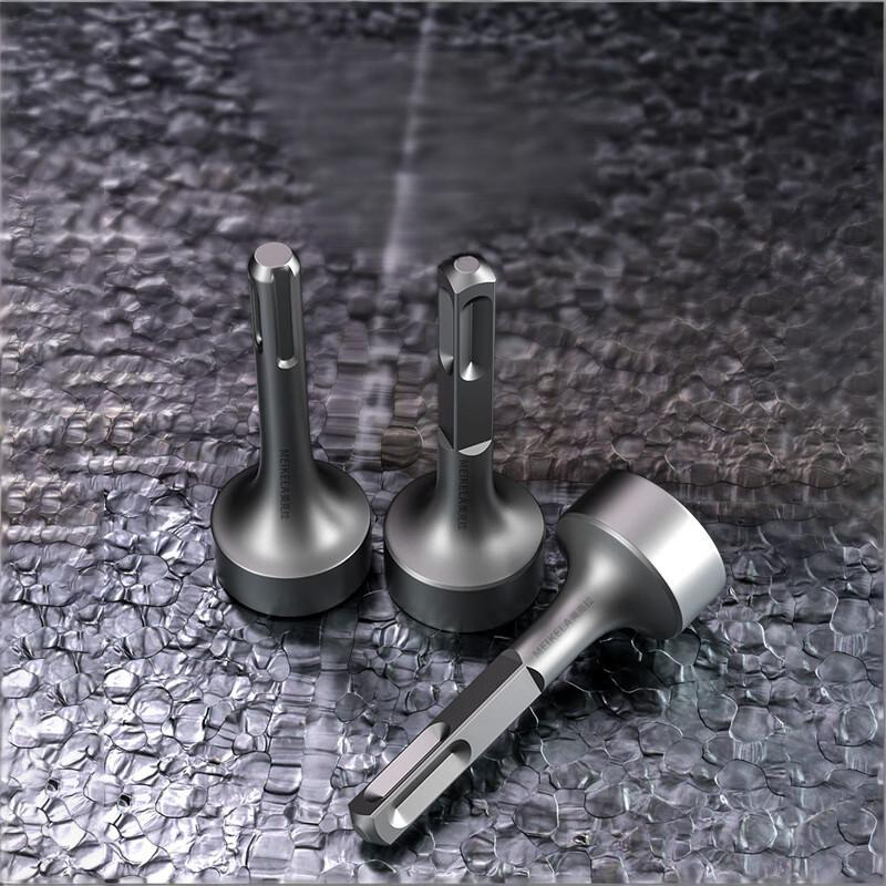 Demolition Hammer Chisel Points & Accessories - Square/Hex/Round Shank, Flat/Concave/Arc Head - for Duct Seaming, Pipe Crimping, Orchard Fencing, Flood Control Piling