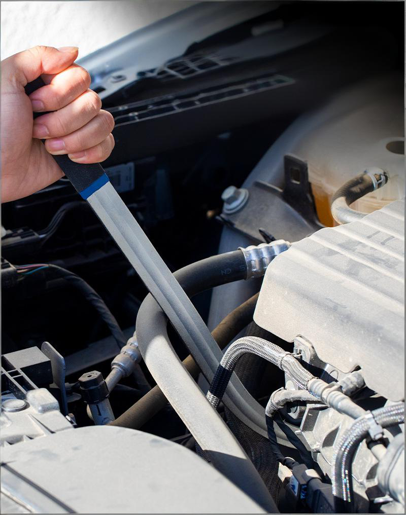 15-Piece Engine Belt Tensioner Wrench Set | Flat Long-Reach Serpentine Belt Tool Kit | Chrome Vanadium Steel Forged | Professional Automotive Repair Tools for Idler & Tensioner Pulley Adjustment