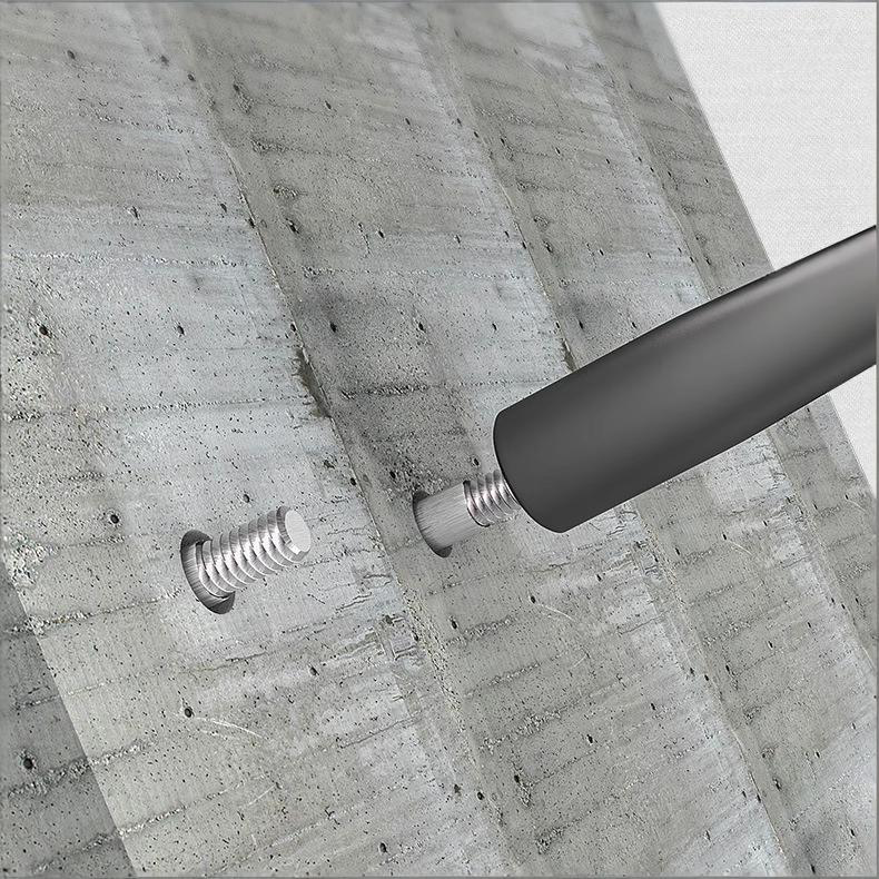 Electric Hammer Chisel Head for Expansion Bolts - 40CR Alloy Steel High Hardness, Universal Square/Hex Shank, Non-Slip Concave Design Protects Threads