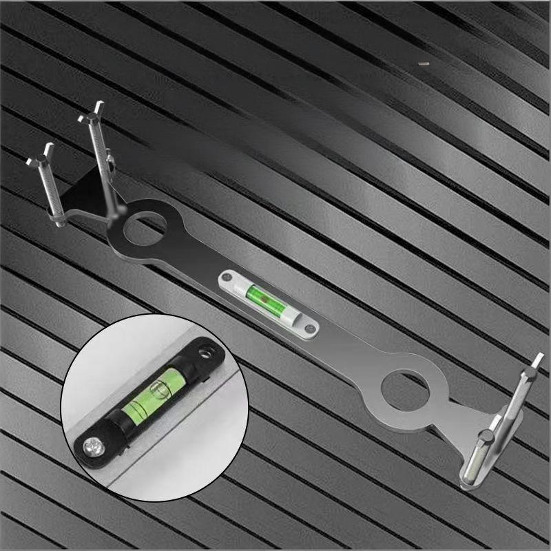 2mm Stainless Steel Shower Mixer Valve Installer – Adjustable Cold & Hot Water Pipe Leveling Tool with Precision Scale