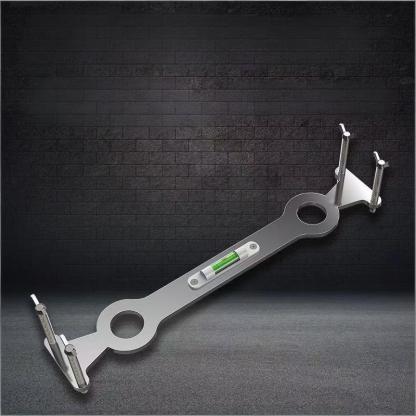 2mm Stainless Steel Shower Mixer Valve Installer – Adjustable Cold & Hot Water Pipe Leveling Tool with Precision Scale