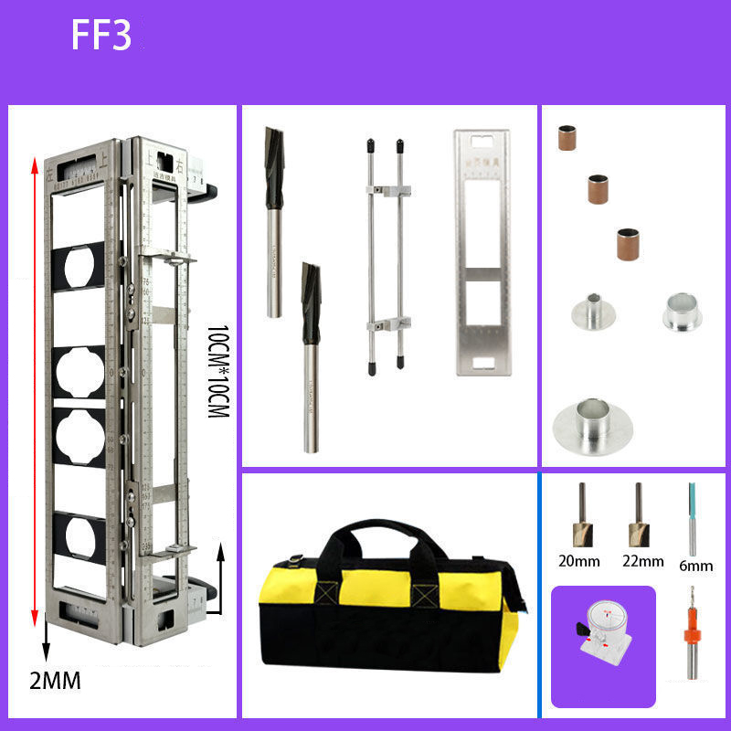 Professional Door Lock Installation Jig Kit - Precision Mortising Template for Wood Doors