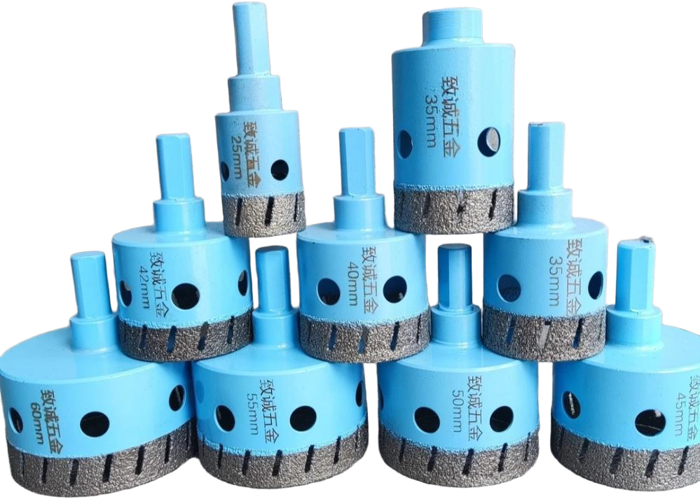 Angle Grinder Dry Drill Hole Cutter - Diamond Grit, No Water Needed, for Tile, Porcelain, Marble, Granite & Glass