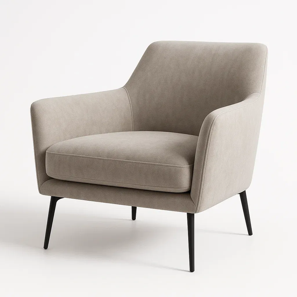 Nojatuoli Beige 100x85x78 cm Polyesteri/Metalli