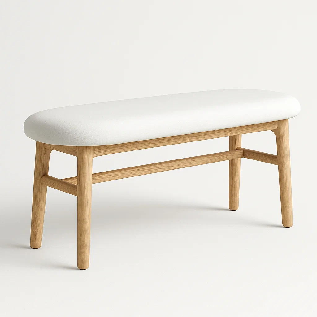 Penkki Luonnonväri/Valkoinen 120x35x45 cm