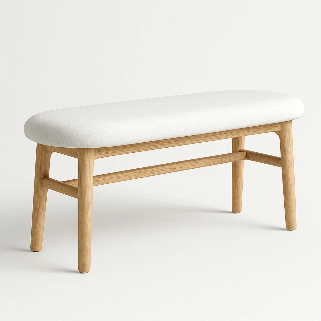 Penkki Luonnonväri/Valkoinen 120x35x45 cm