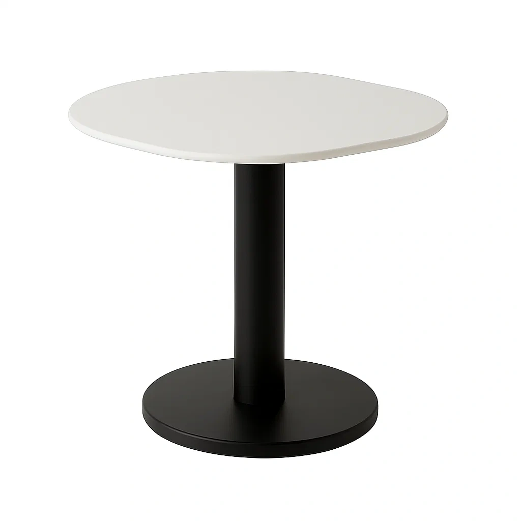 Sivupöytä Pyöreä MDF 53 cm Valkoinen/Musta