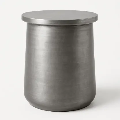 Sivupöytä Pyöreä Teräksestä Harmaa 50 cm