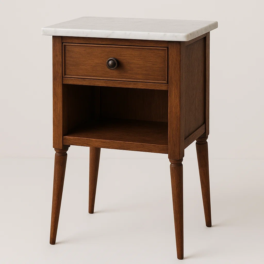 Sivupöytä Marmorikivitasolla ja Puurunko 60cm