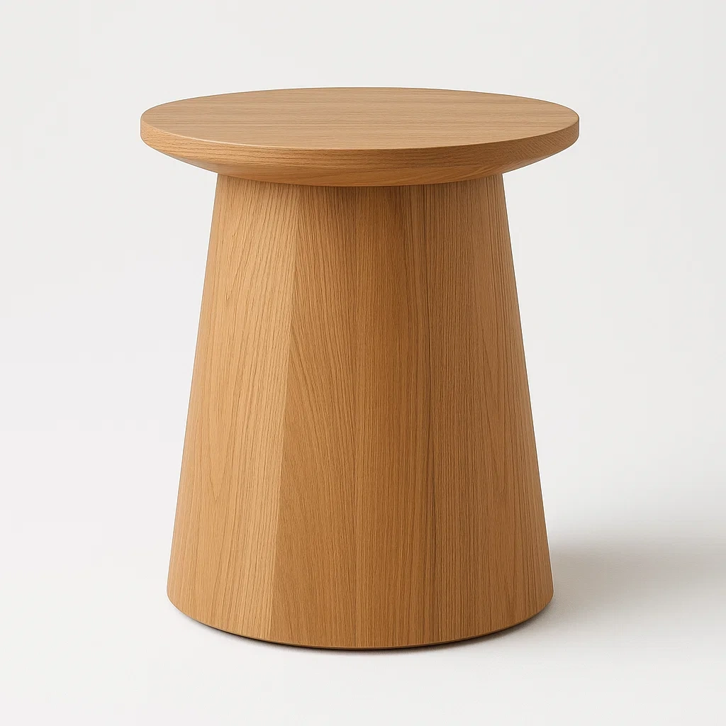 Sivupöytä Pyöreä Puinen Korkeus 50 cm