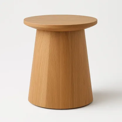 Sivupöytä Pyöreä Puinen Korkeus 50 cm