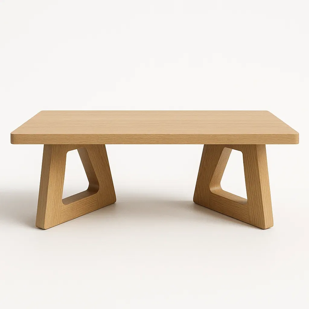 Sohvapöytä Puinen Suorakulmainen 120x60x45 cm Vaalea Tammi