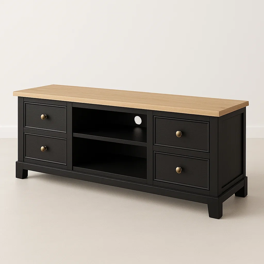 TV-taso MDF Musta Tammi 120x40x50 cm