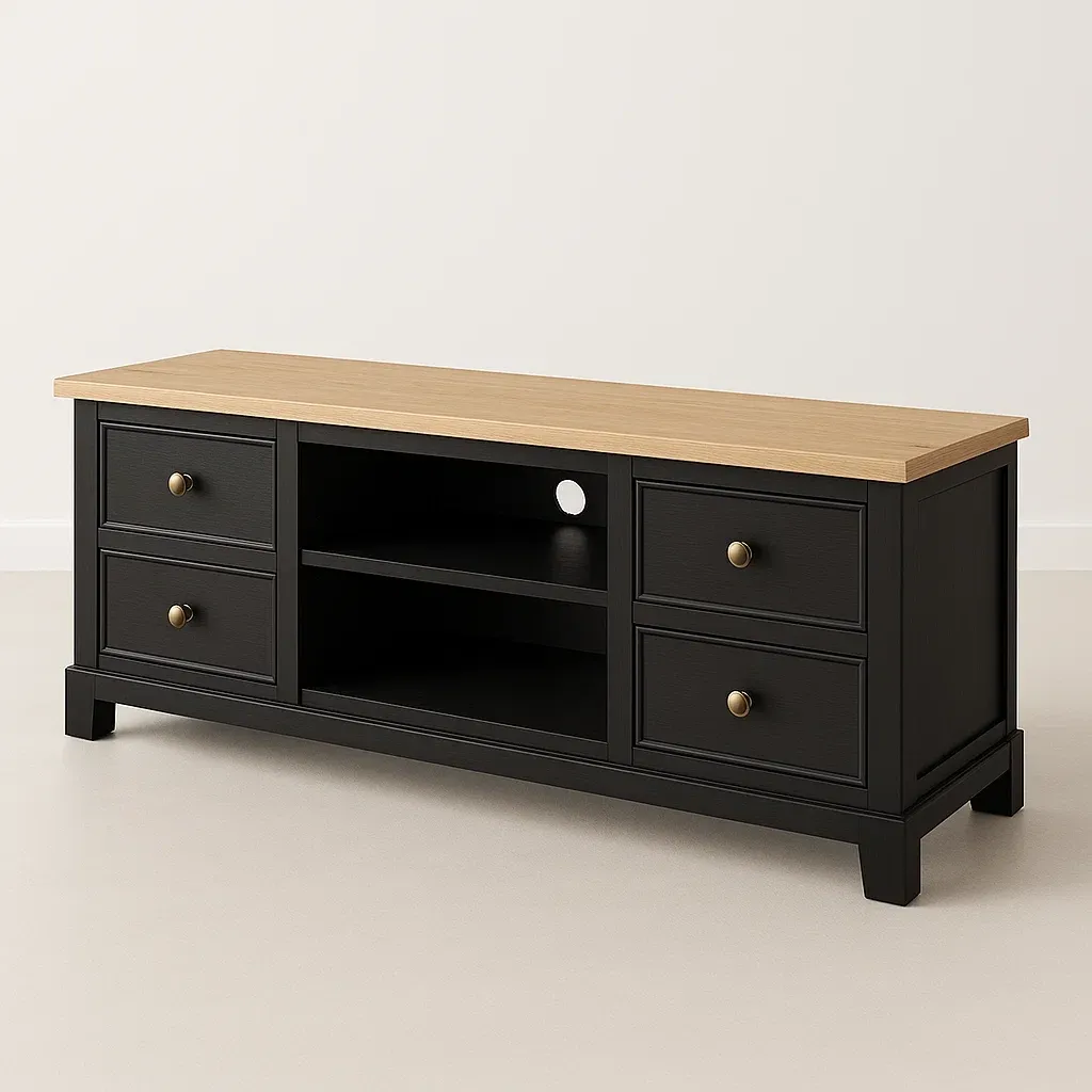 TV-taso MDF Musta Tammi 120x40x50 cm