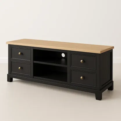 TV-taso MDF Musta Tammi 120x40x50 cm