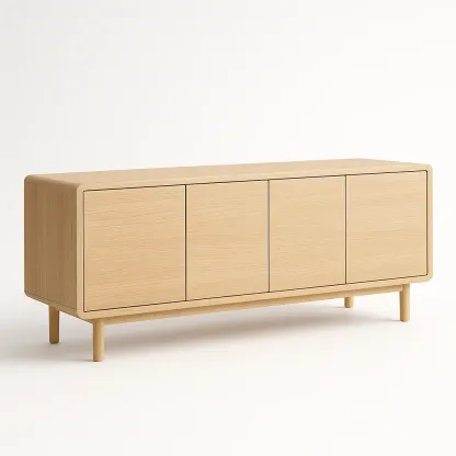 TV-taso Tammi Viilutettu 4-Ovinen 160x45x75 cm