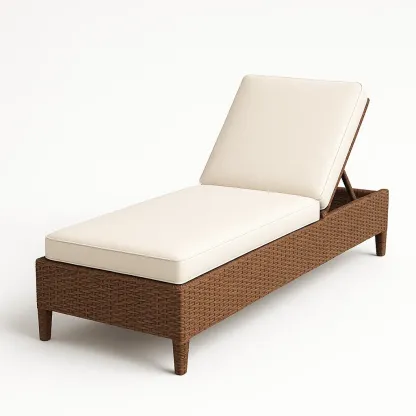 Aurinkotuolit ja lepotuolit Säätömekanismilla Polyrottinki Pituus 200 cm Leveys 70 cm Korkeus 35 cm Beige/Pähkinä