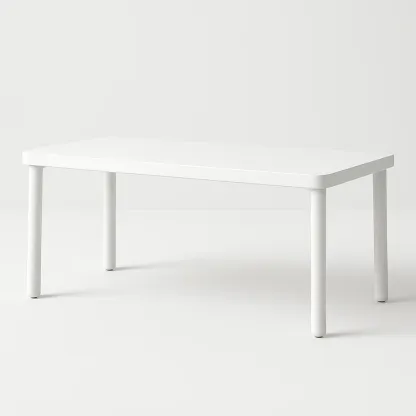 Ruokapöytä Valkoinen Suorakulmainen MDF Puurunko 150x75x50 cm