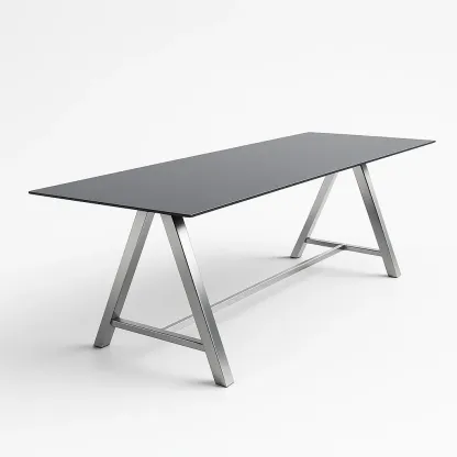 Ruokapöytä Mustalla Keraamisella Pöytälevyllä ja Teräsjaloilla 200x100x75 cm