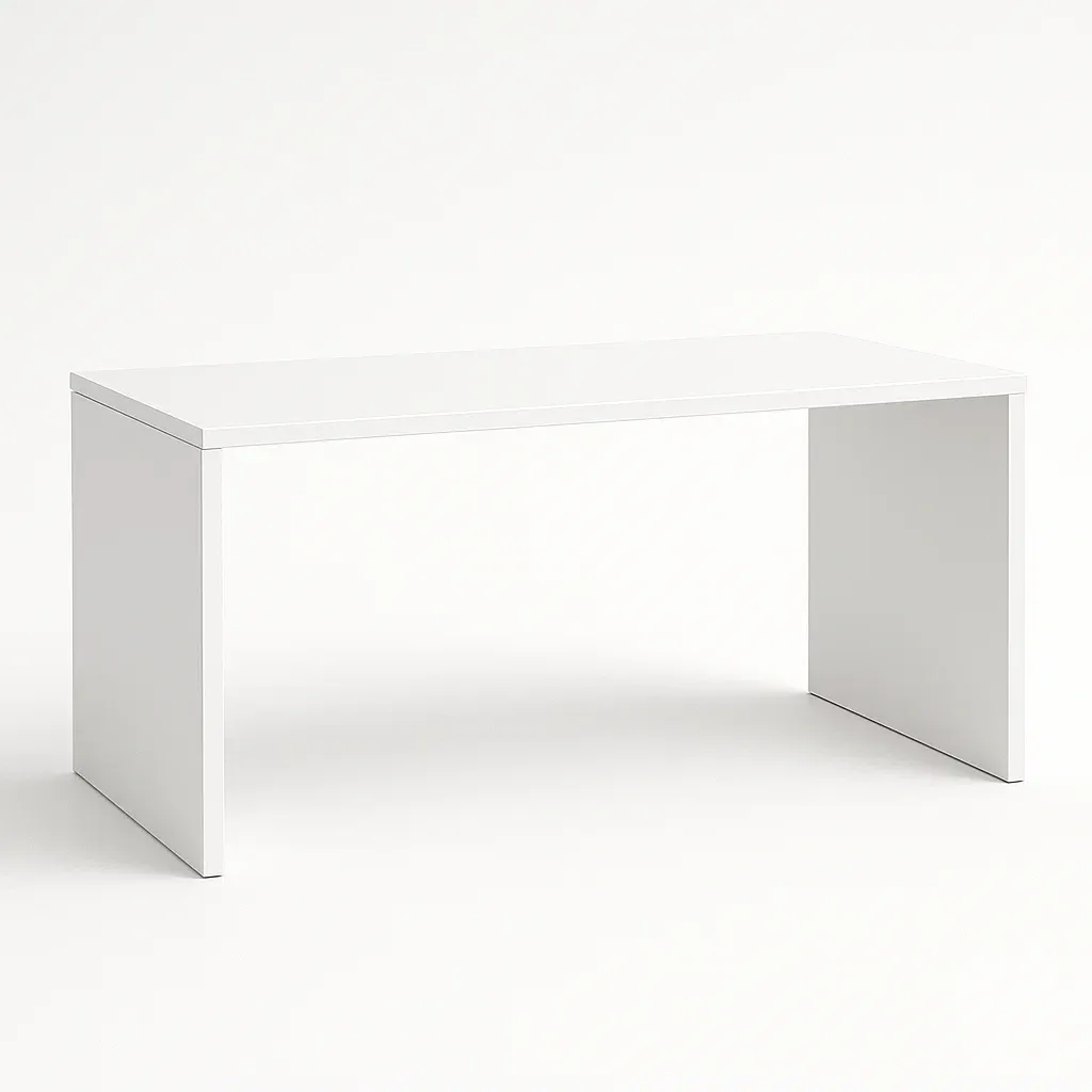 Toimistopöytä Valkoinen Puupöytä MDF 120x60x75 cm