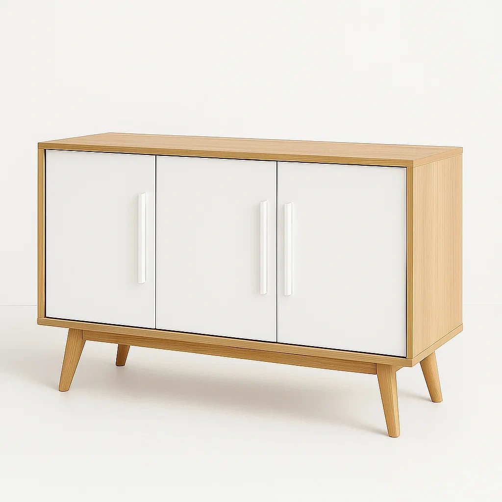 Senkki Valoakryylipaneelinen 3-ovinen 120x40x75 cm Tammi/Valkoinen